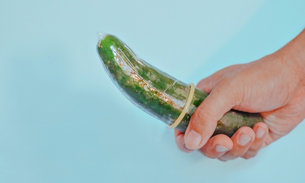 condom and cucumber